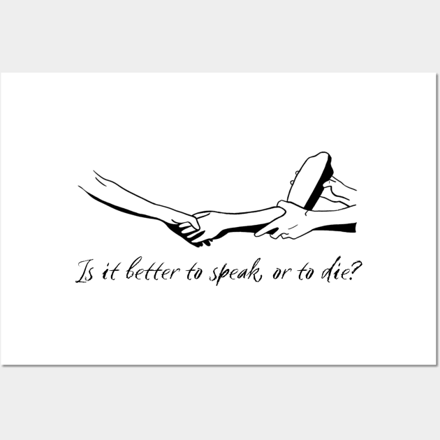 Call Me By Your Name Quotes "Is it better to speak or to die" Wall Art by LePetitShadow